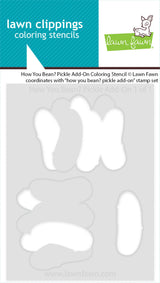 how you bean? pickle add-on coloring stencil