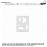 how you bean? pickle add-on coloring stencil