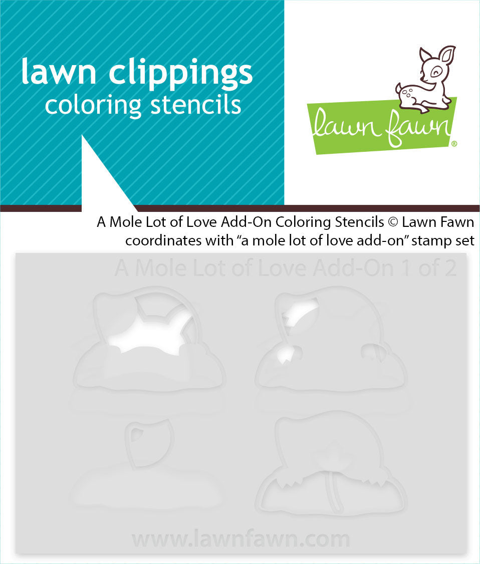 a mole lot of love add-on coloring stencils