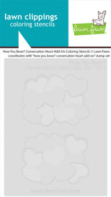 how you bean? conversation heart add-on coloring stencils