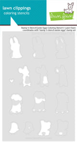 stamp 'n stencil easter eggs coloring stencil