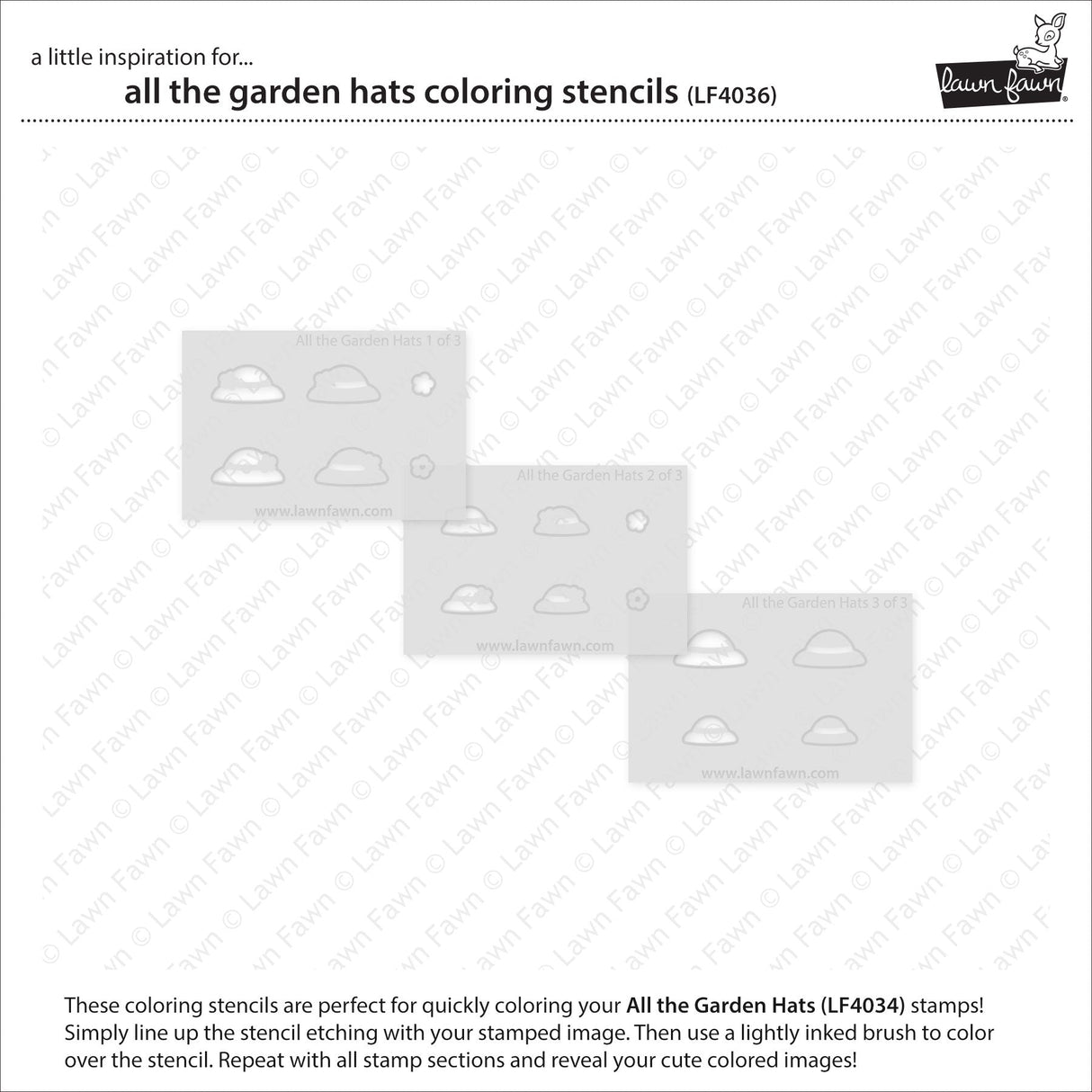 all the garden hats coloring stencils