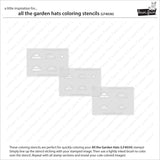 all the garden hats coloring stencils