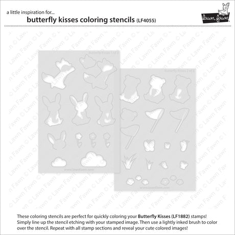 butterfly kisses coloring stencils