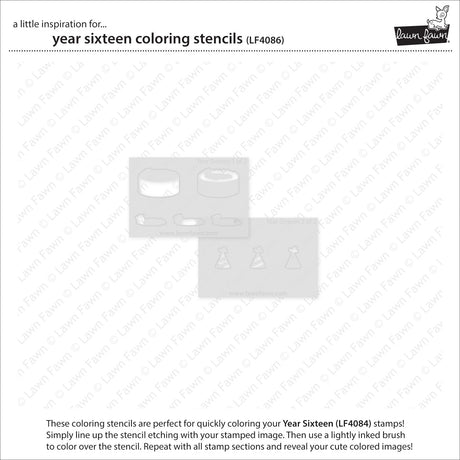 year sixteen coloring stencils