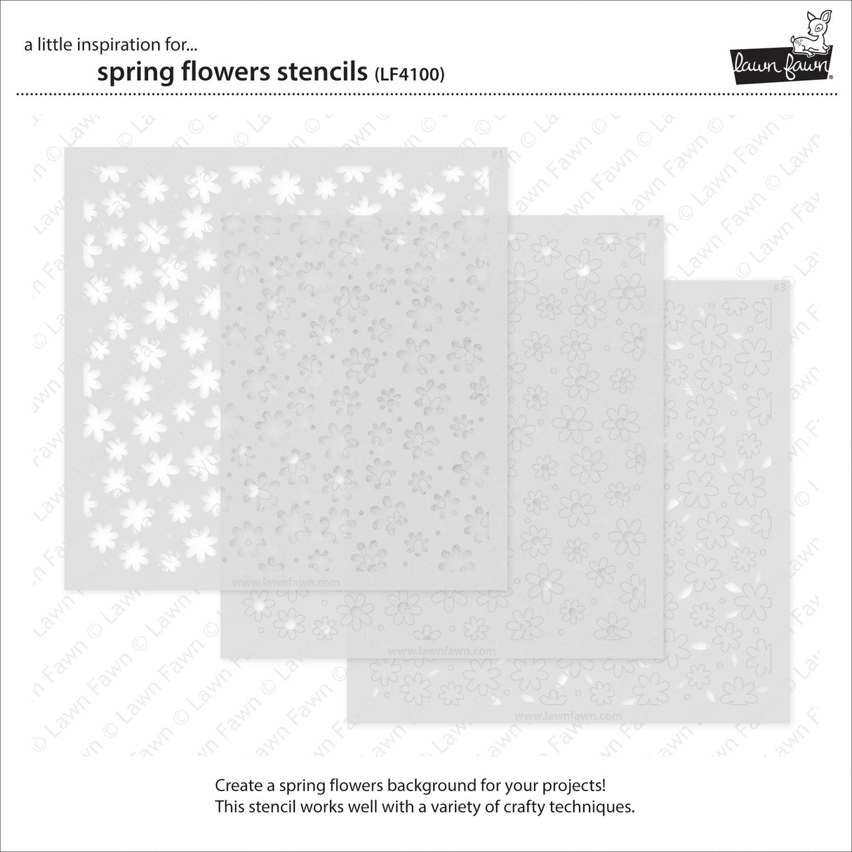 spring flowers stencils