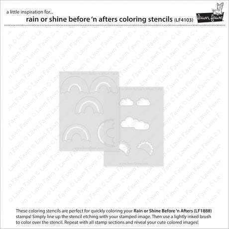 rain or shine before 'n afters coloring stencils