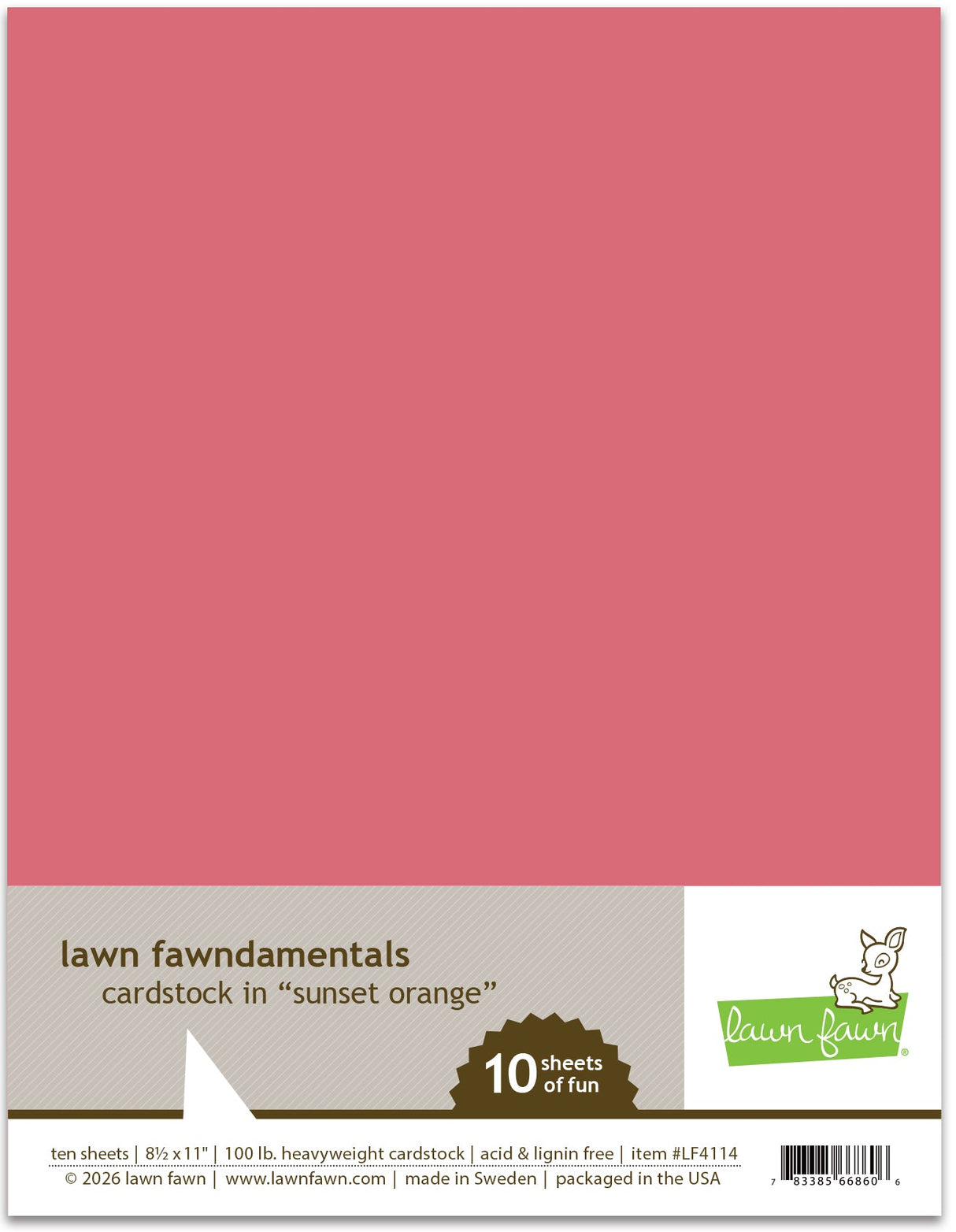 sunset orange cardstock