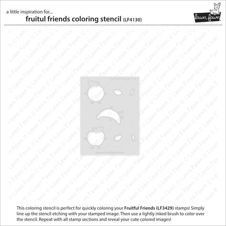 fruitful friends coloring stencil