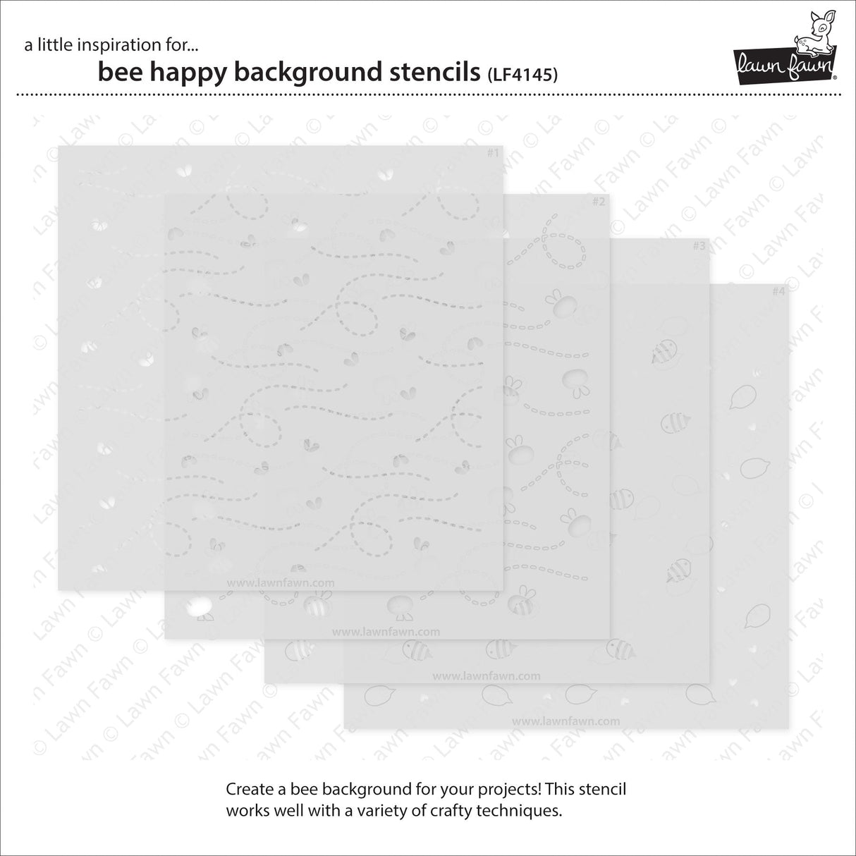 bee happy background stencils
