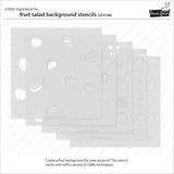 fruit salad background stencils