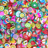 mixed fruit clay pieces