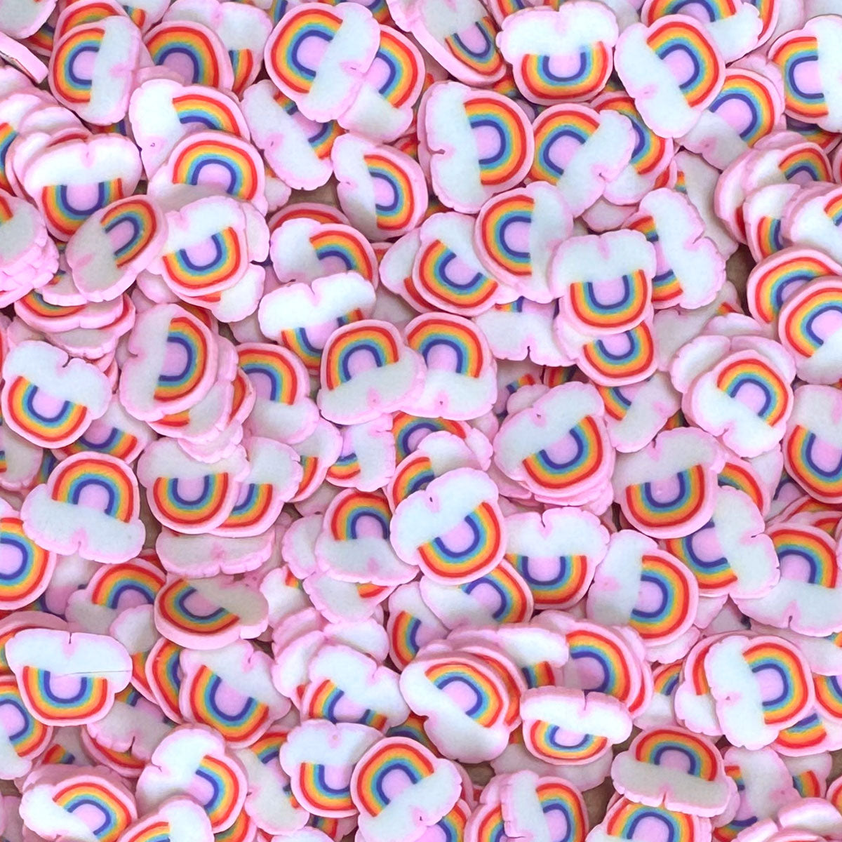 rainbow clay pieces