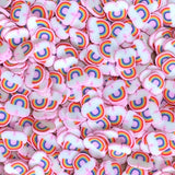 rainbow clay pieces