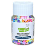 rainbow star clay pieces