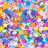 rainbow star clay pieces