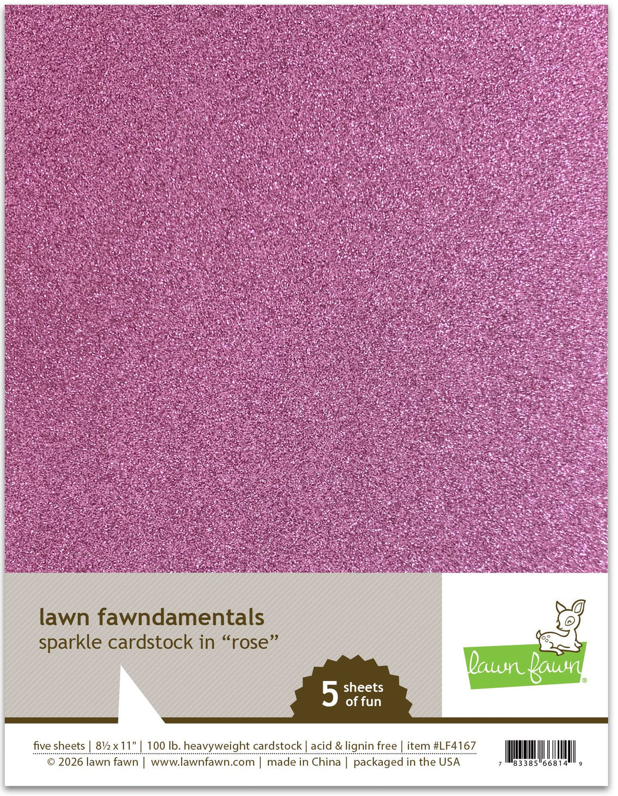 sparkle cardstock - rose