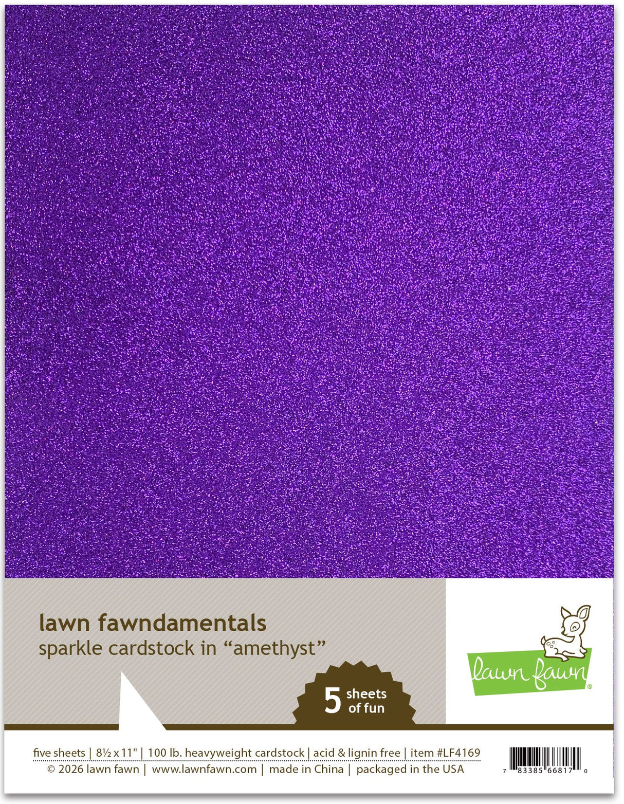 sparkle cardstock - amethyst
