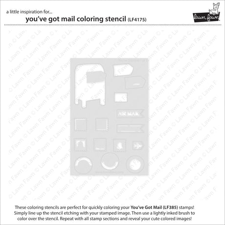 you've got mail coloring stencil