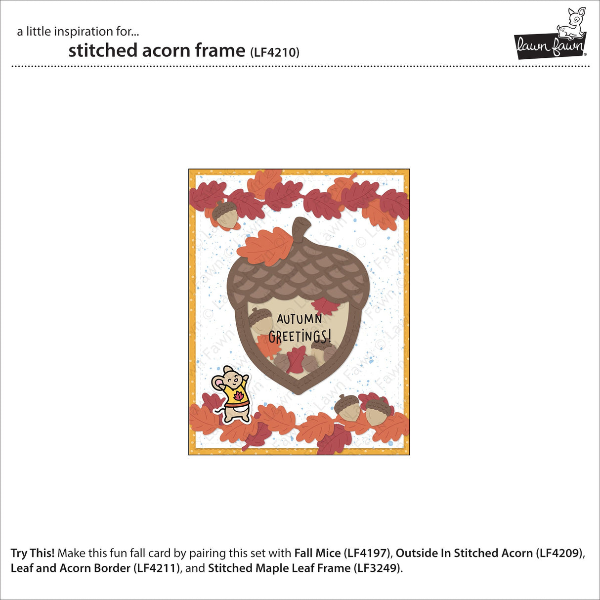 stitched acorn frame