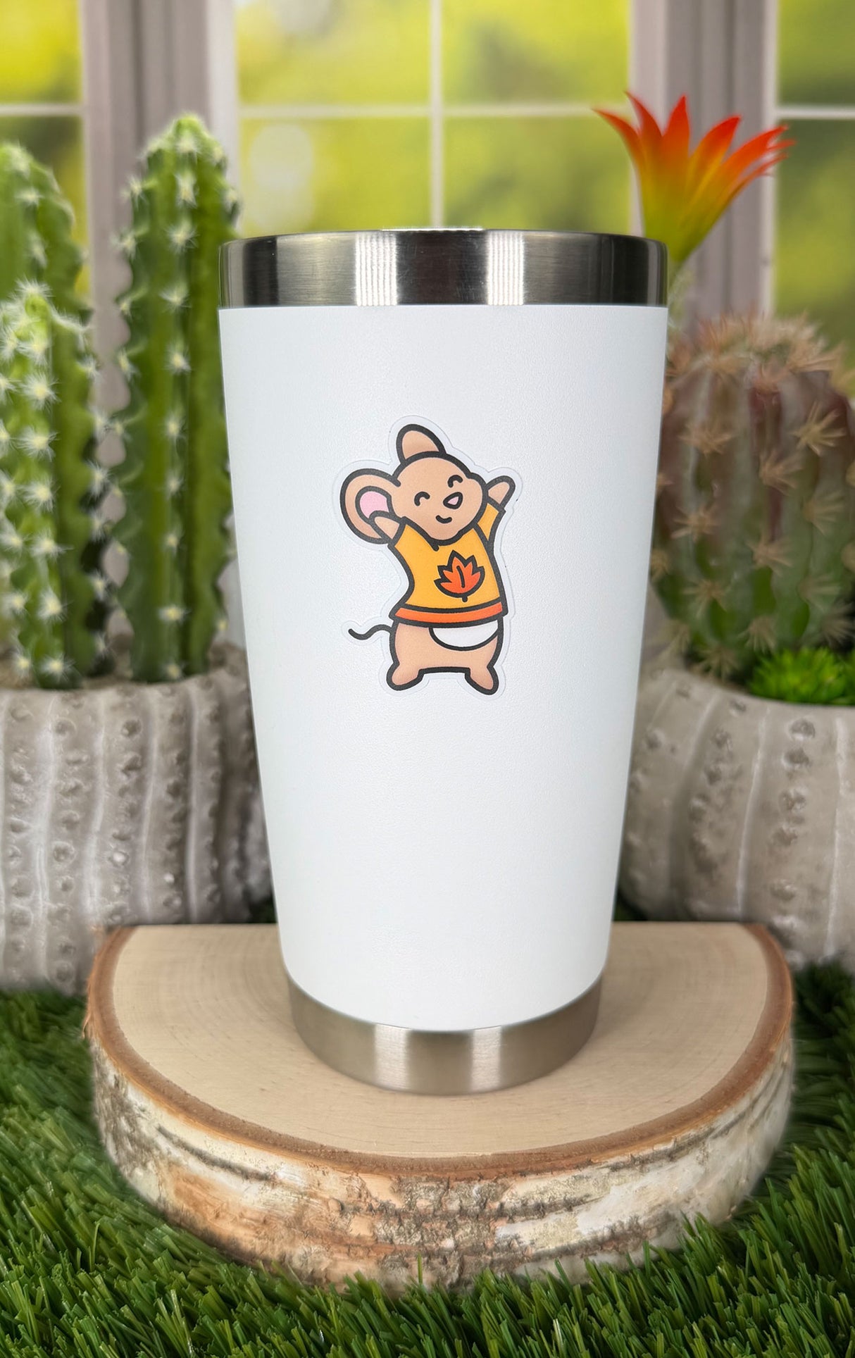 fall mouse vinyl sticker