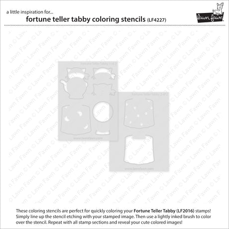 fortune teller tabby coloring stencils