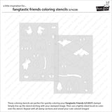 fangtastic friends coloring stencils