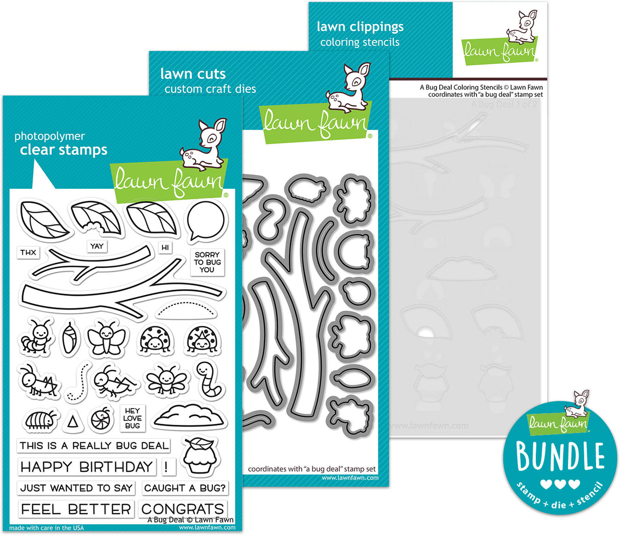 a bug deal (stamp+die+coloring stencil bundle)