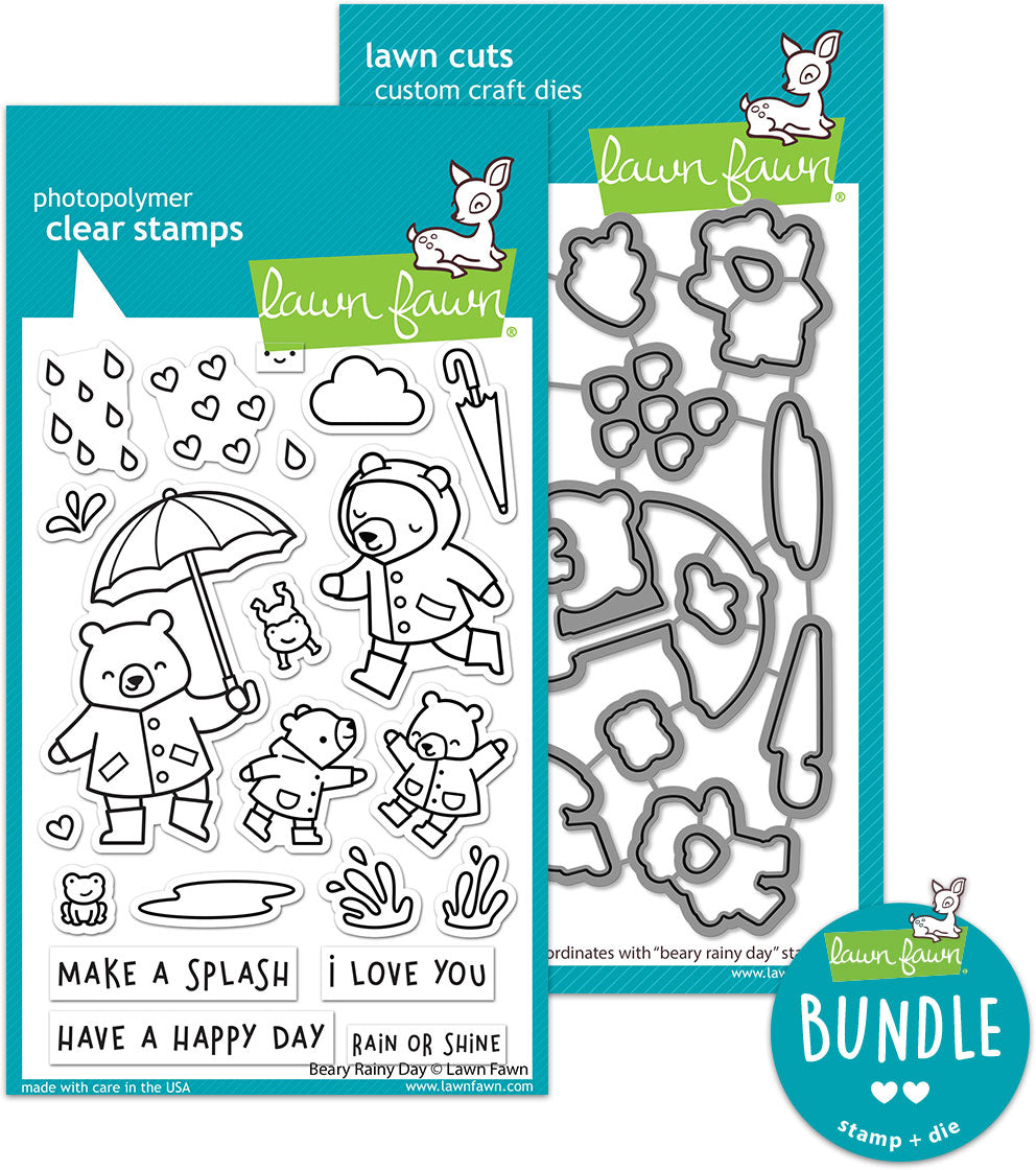 beary rainy day (stamp+die bundle)