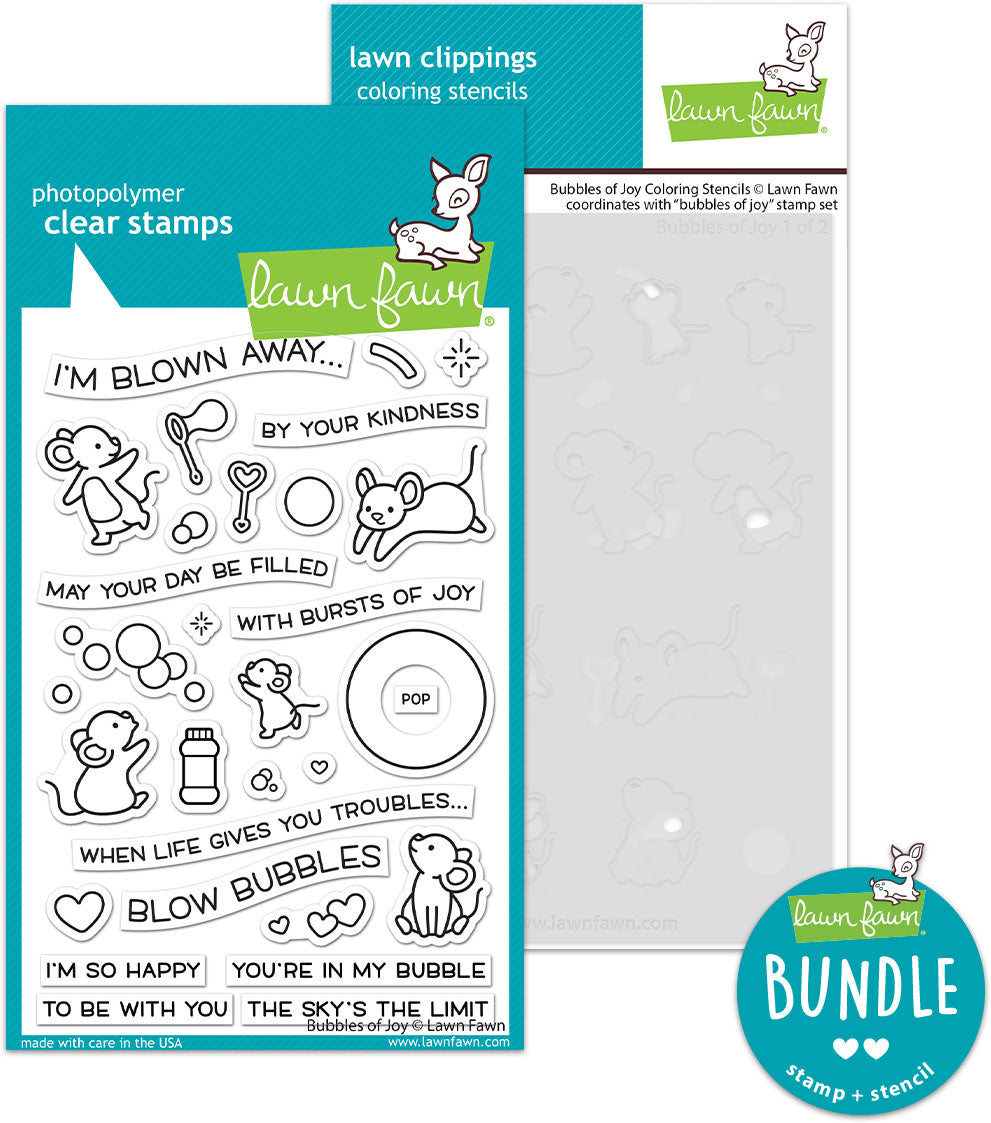 bubbles of joy (stamp+coloring stencil bundle)