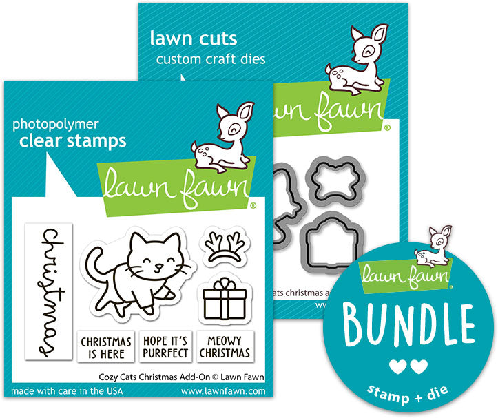 cozy cats christmas add-on (stamp+die bundle)