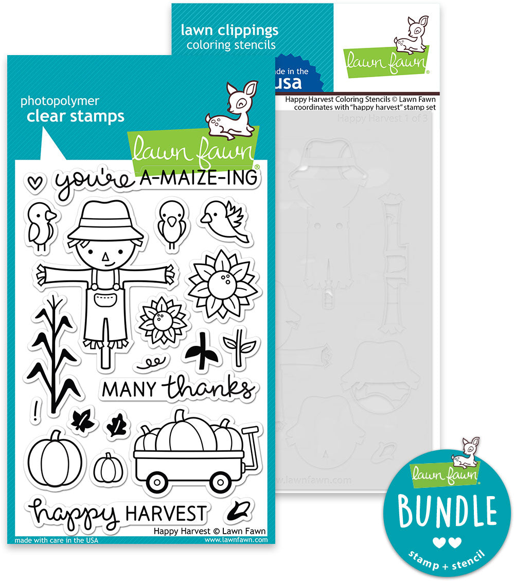 happy harvest (stamp+coloring stencil bundle)