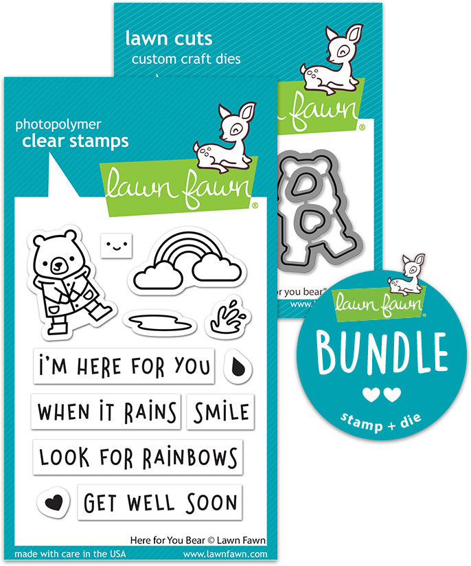 here for you bear (stamp+die bundle)