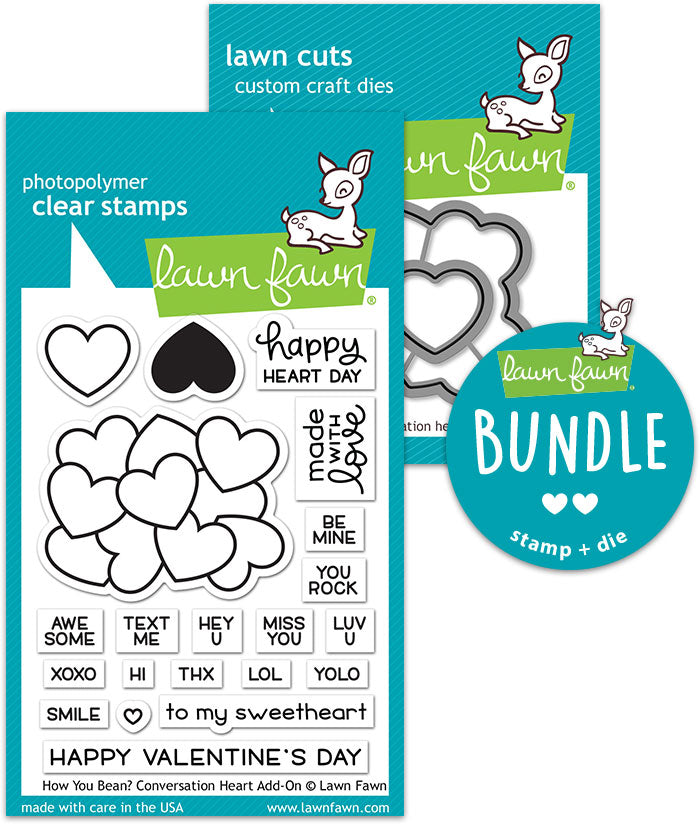 how you bean? conversation heart add-on(stamp+die bundle)