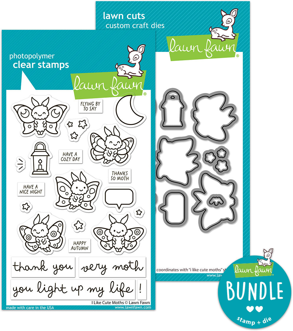 i like cute moths (stamp+die bundle)