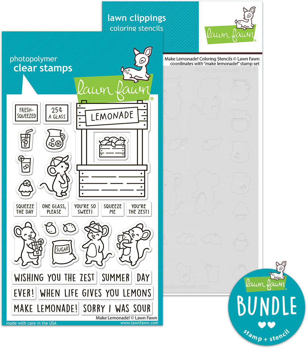 make lemonade! (stamp+coloring stencil bundle)