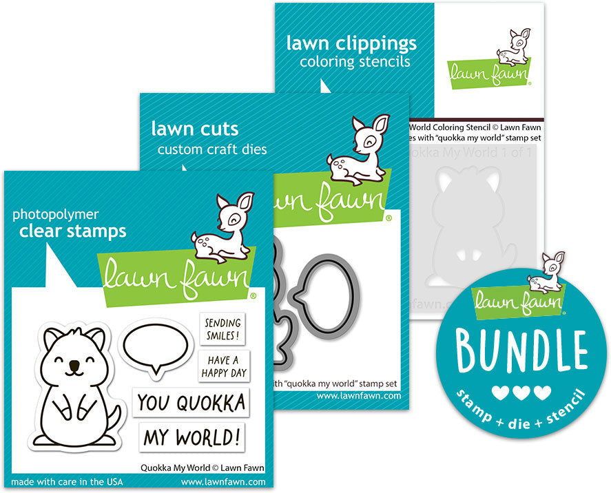 quokka my world (stamp+die+coloring stencil bundle)
