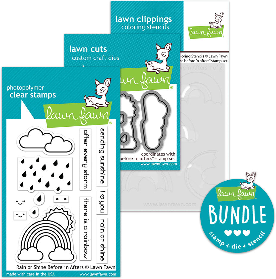 rain or shine before 'n afters coloring stencils (stamp+die+coloring stencil bundle)