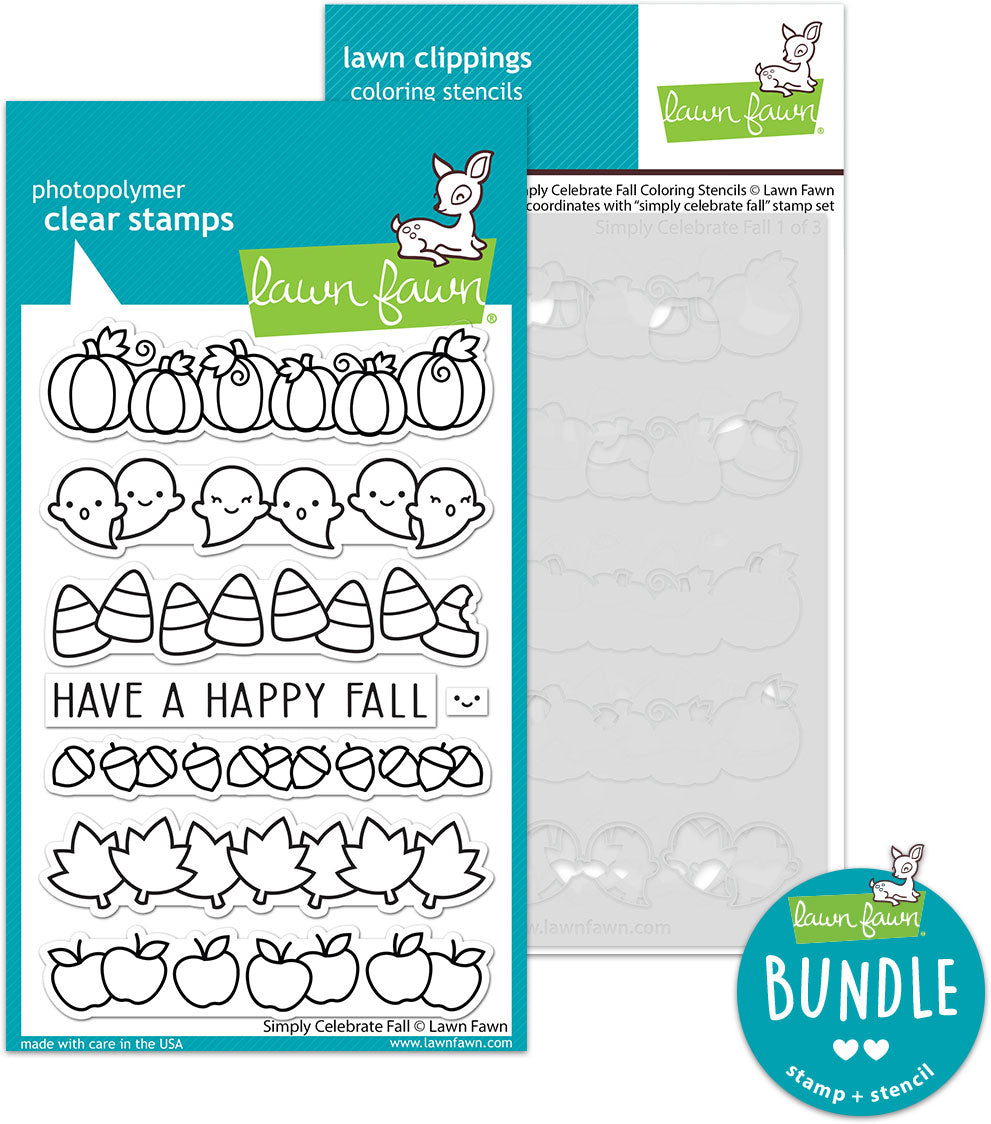 simply celebrate fall (stamp+coloring stencil bundle)
