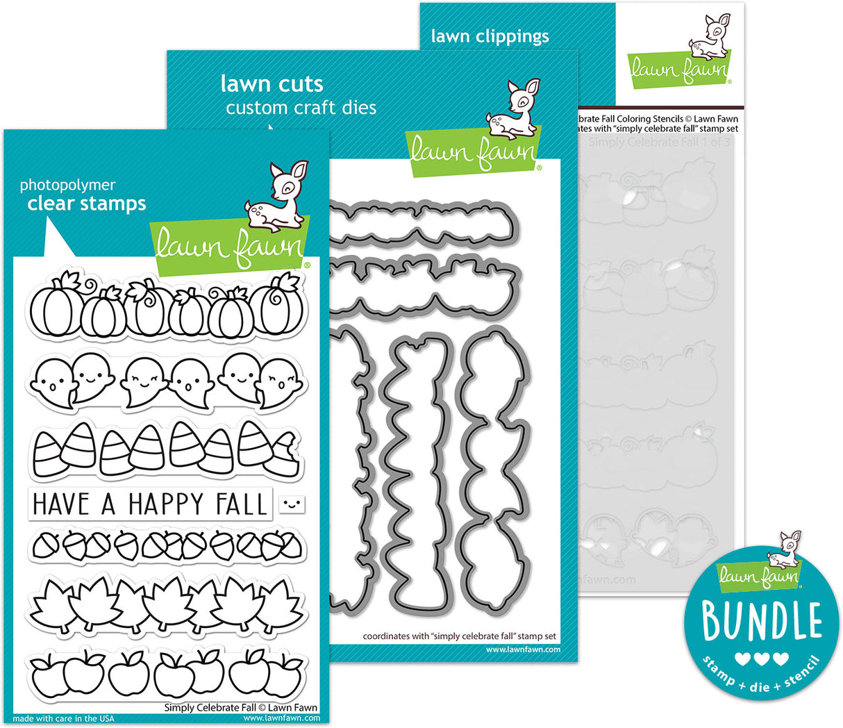 simply celebrate fall (stamp+die+coloring stencil bundle)
