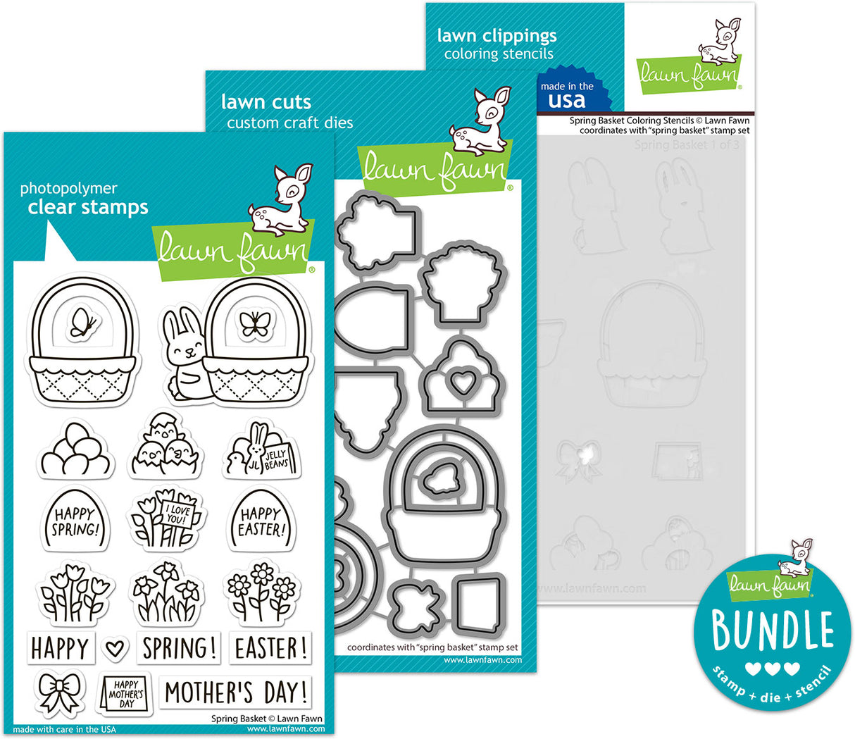 spring basket (stamp+die+coloring stencil bundle)