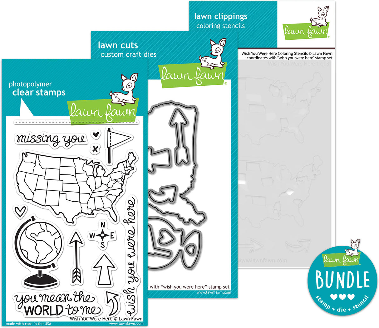 wish you were here (stamp+die+coloring stencil bundle)