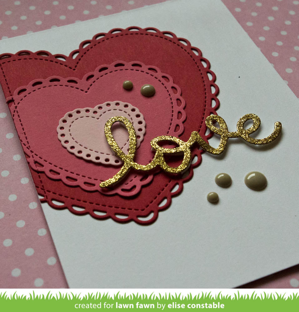 lacy heart stackables