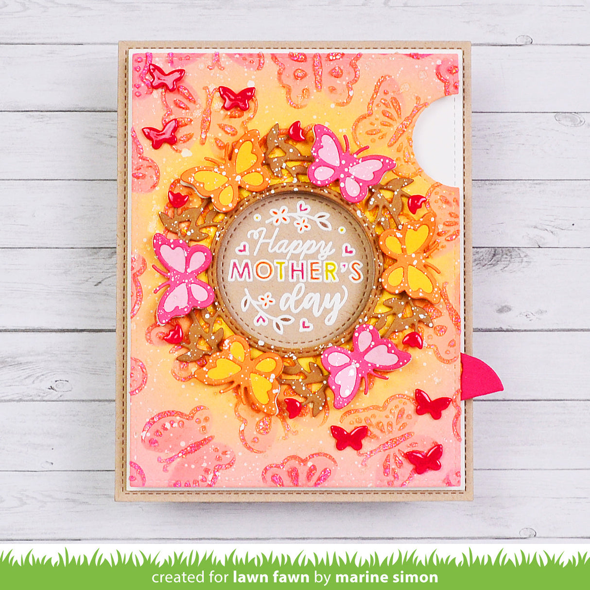magic iris butterfly wreath add-on