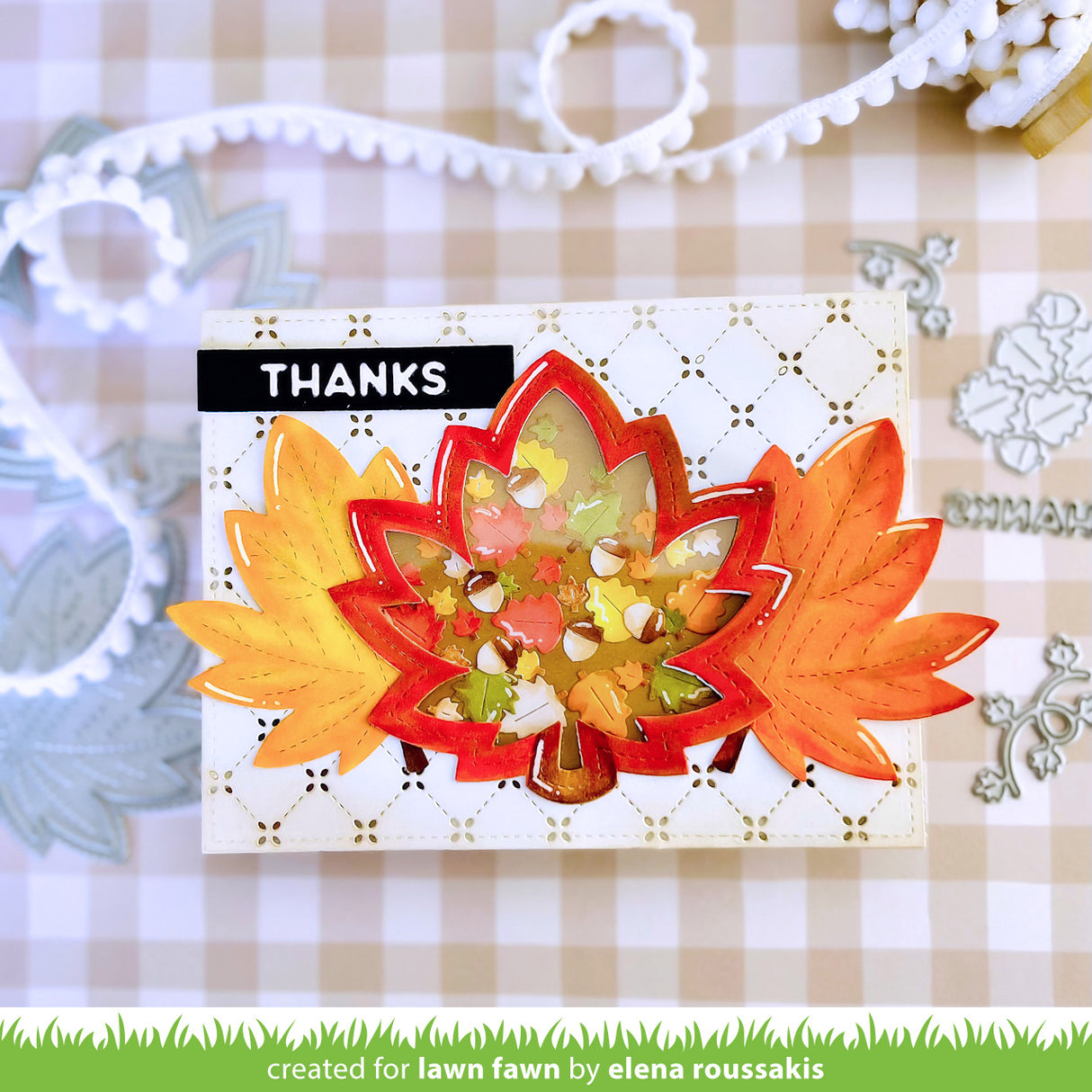 outside in stitched maple leaf