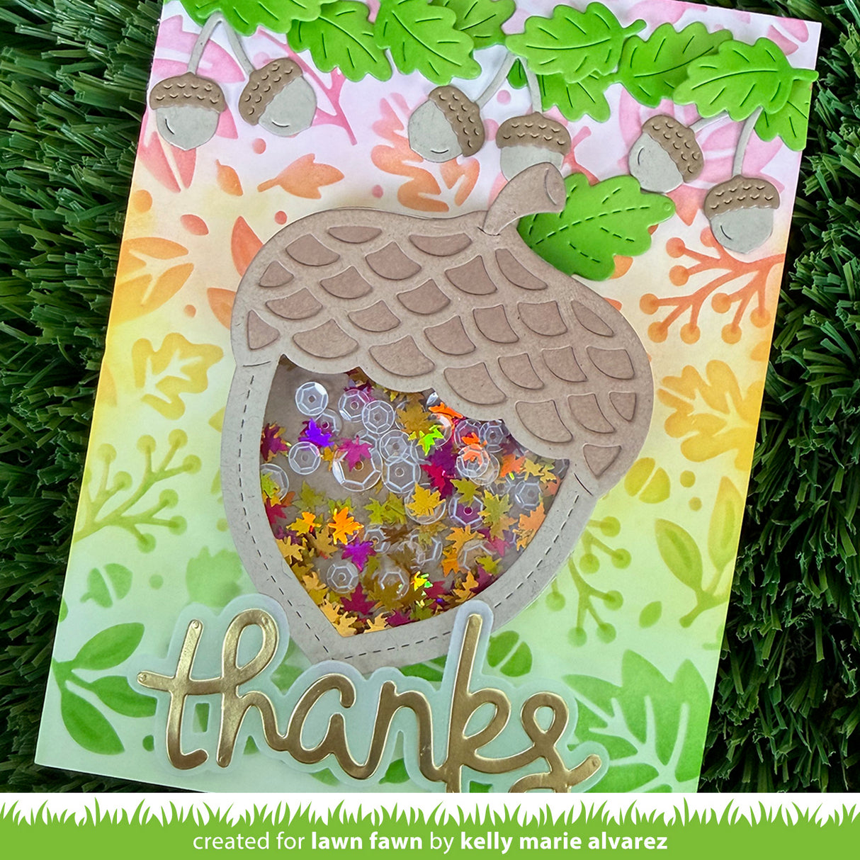 outside in stitched acorn