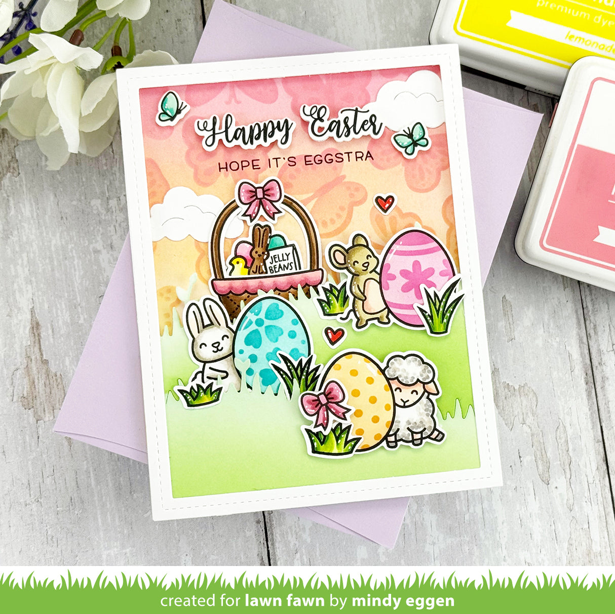stamp 'n stencil easter eggs