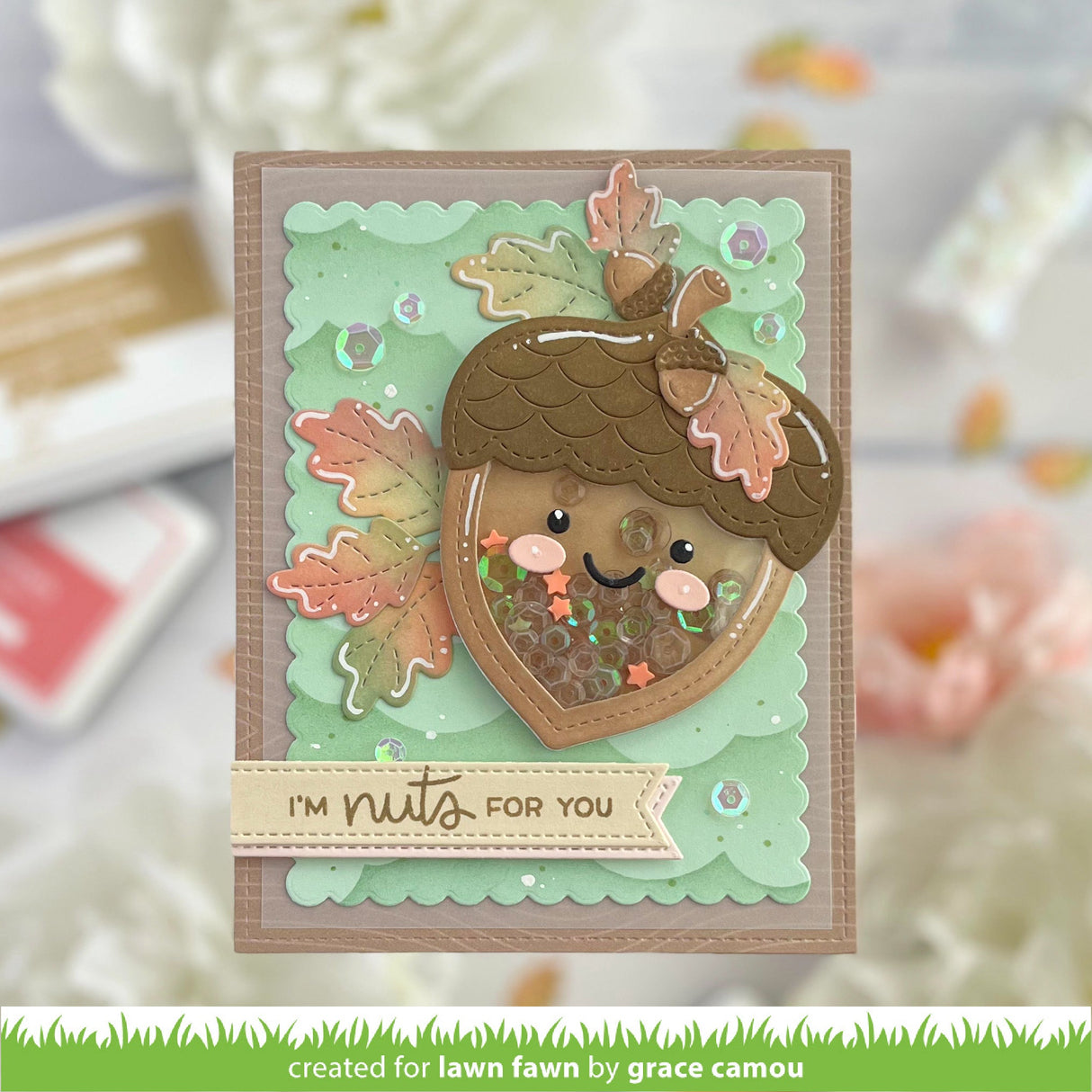 stitched acorn frame