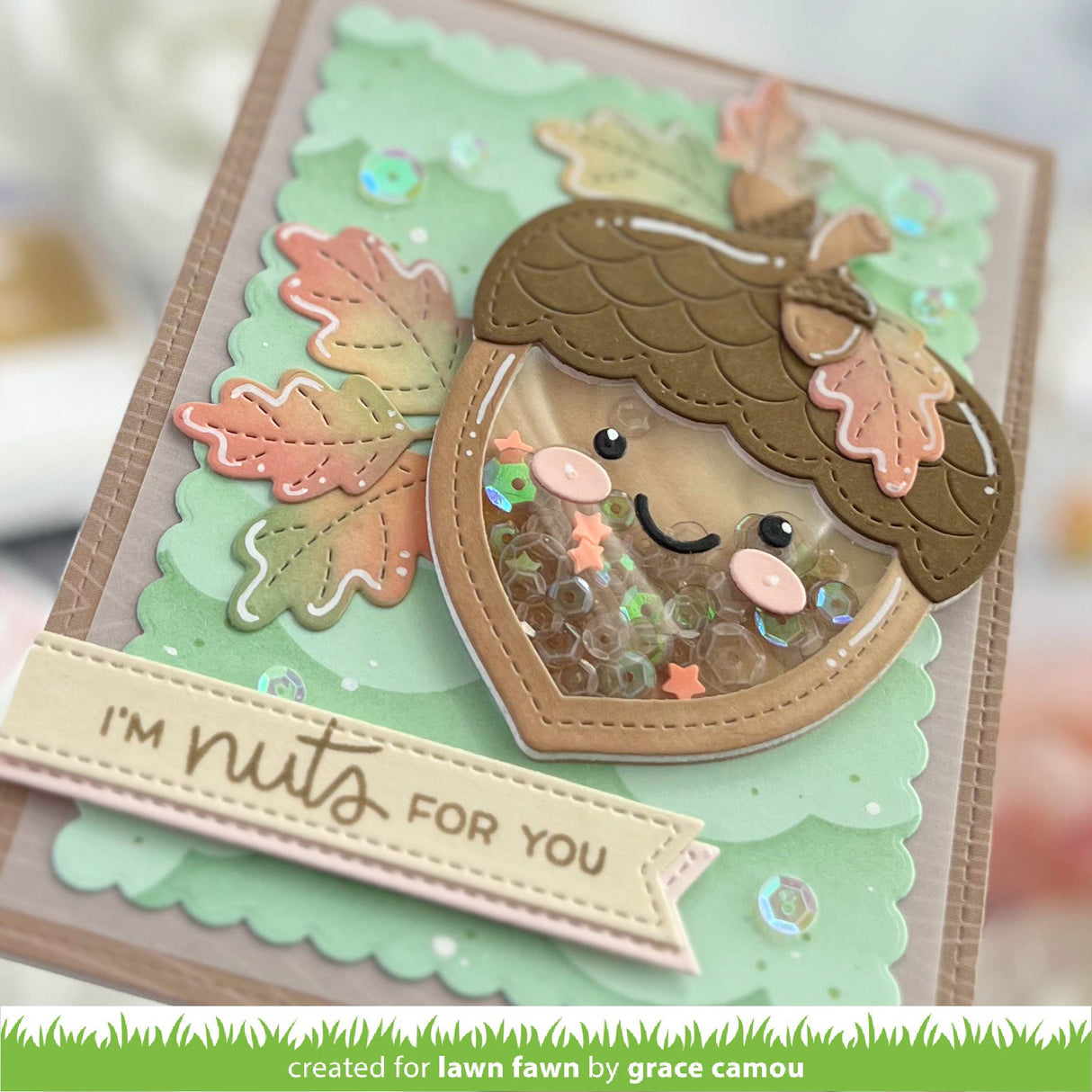 stitched acorn frame