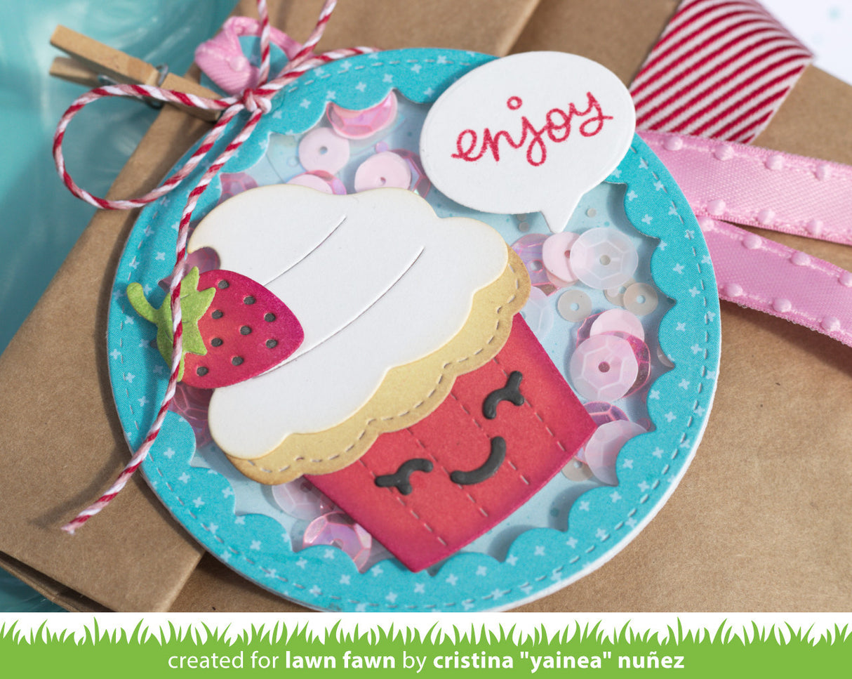 stitched cupcake